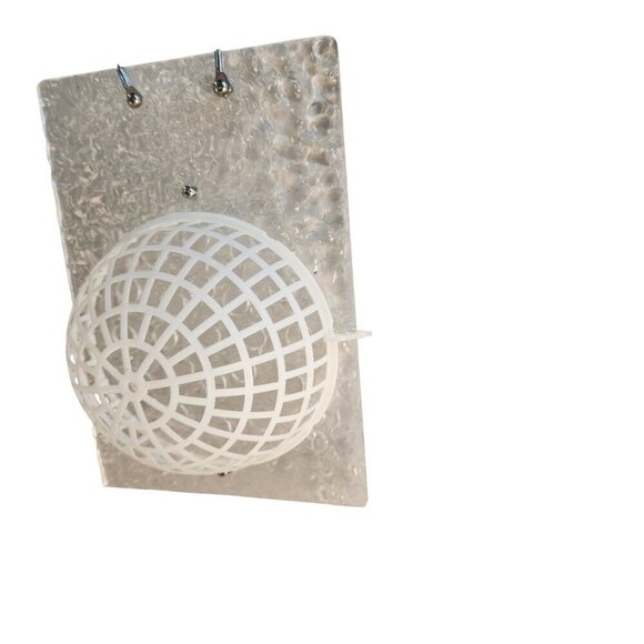 Clear Acrylic Wall Planter With White Basket For Orchids & Ferns - Picture 3 of 8